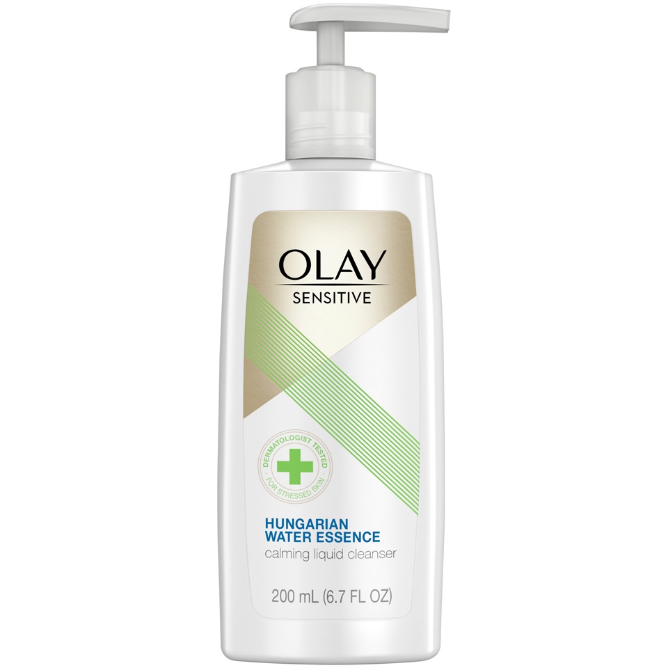 slide 1 of 2, Olay Sensitive Calming Liquid Cleanser Hungarian Water Essence, 6.7 fl oz