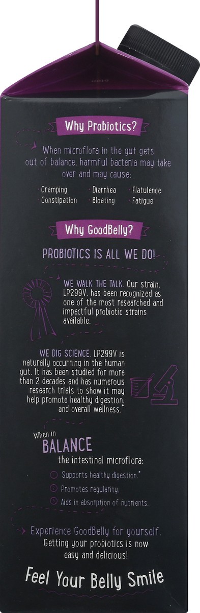 slide 3 of 10, GoodBelly Probiotics Pomegranate Blackberry Flavor Juice Drink 1 qt Carton, 1 qt