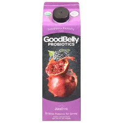 GoodBelly Probiotics Pomegranate Blackberry Flavor Juice Drink 1 qt Carton