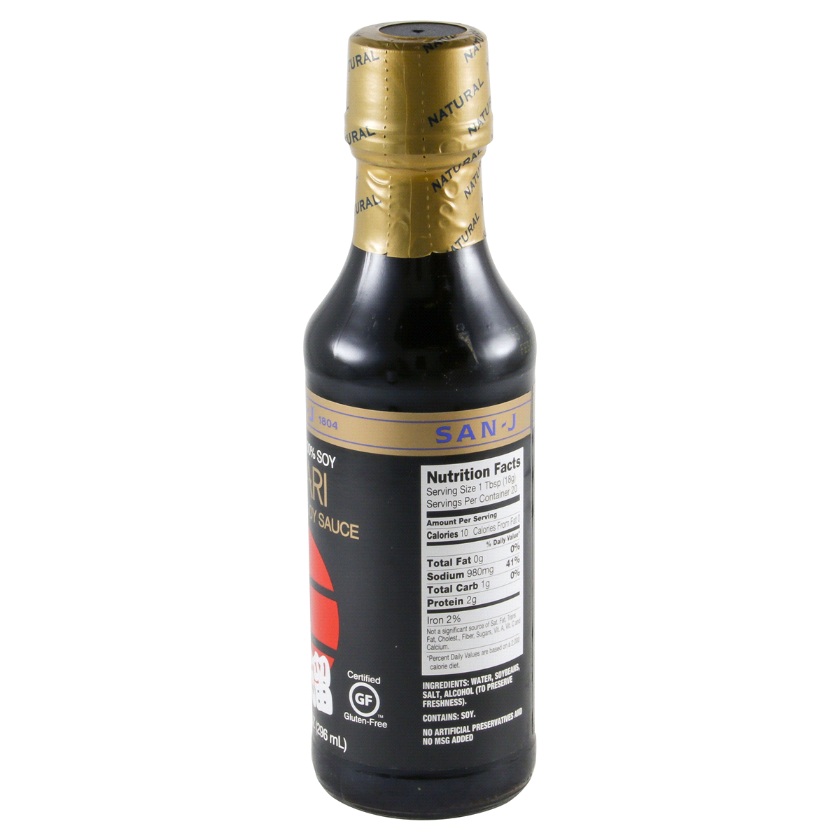 slide 4 of 4, San-J Low Sodium Gluten Free Platinum Tamari Soy Sauce, 20 oz