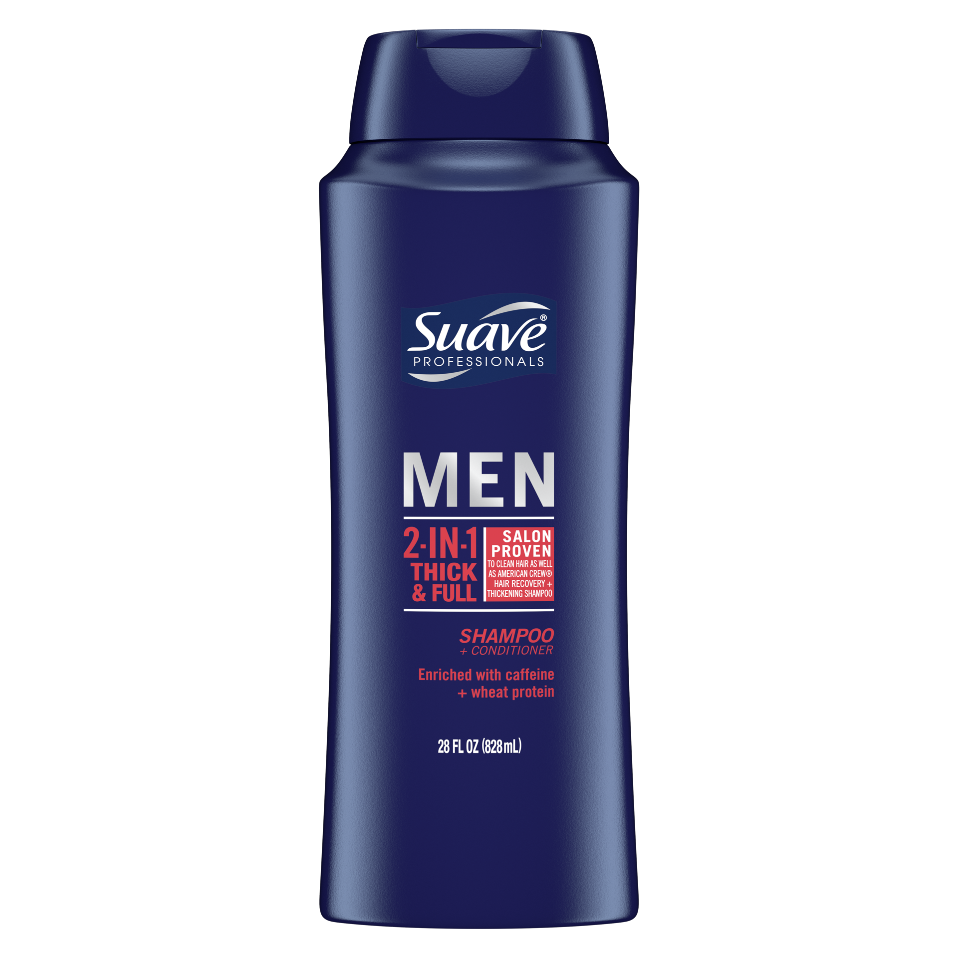 slide 2 of 4, Suave Men 2 in 1 Shampoo and Conditioner Thick & Full 28 oz, 28 oz