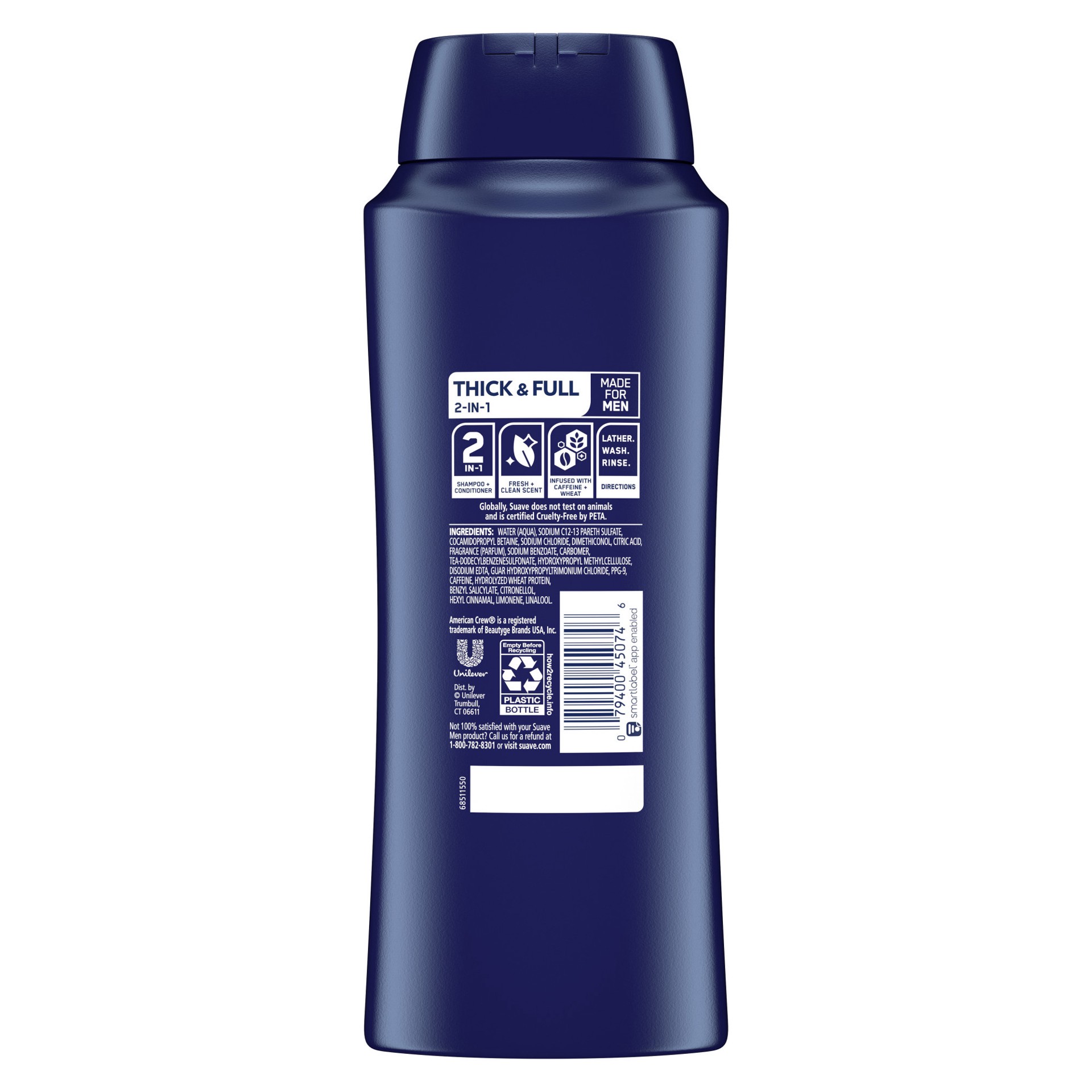 slide 3 of 4, Suave Men 2 in 1 Shampoo and Conditioner Thick & Full 28 oz, 28 oz