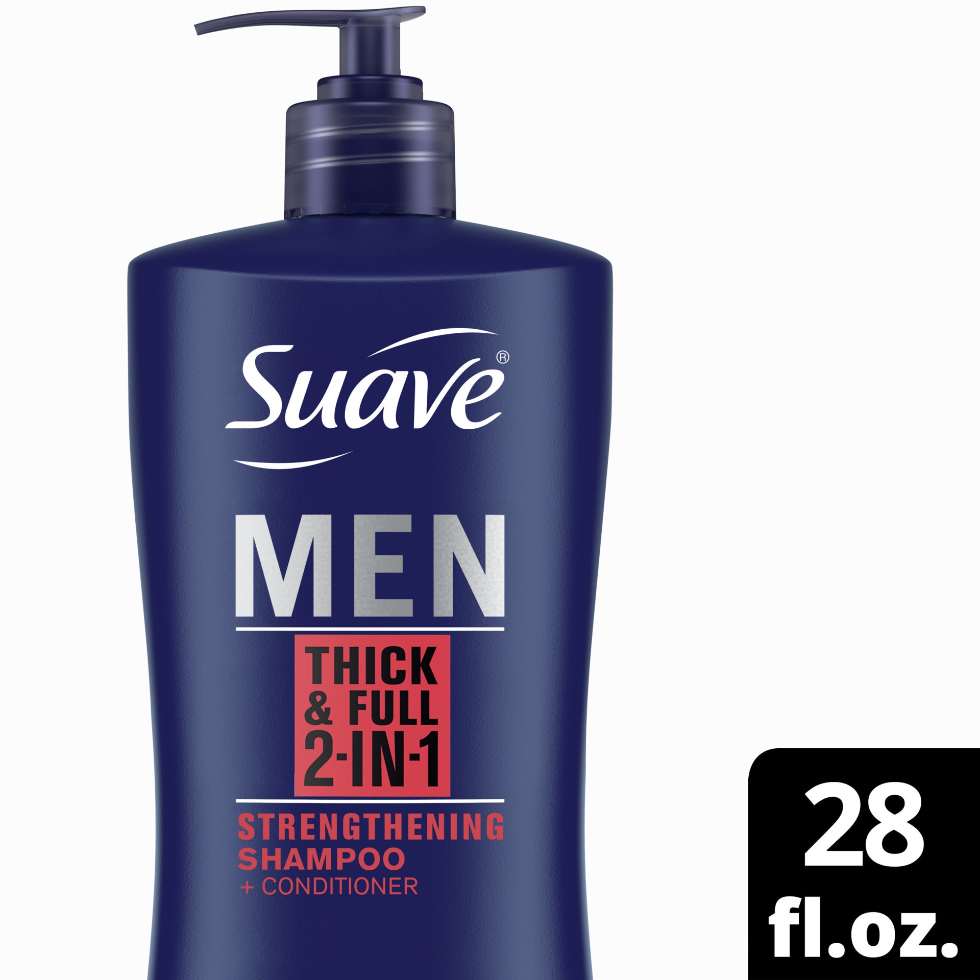 slide 1 of 4, Suave Men 2 in 1 Shampoo and Conditioner Thick & Full 28 oz, 28 oz