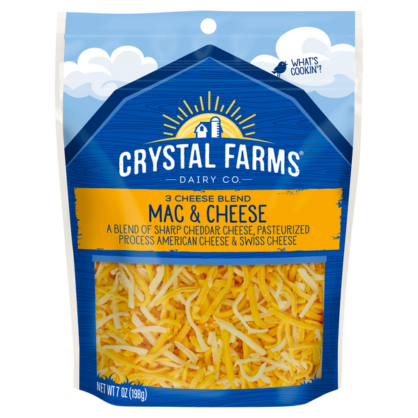 Crystal Farms Cheese, Mac & Cheese, 3 Cheese Blend 7 oz Shipt