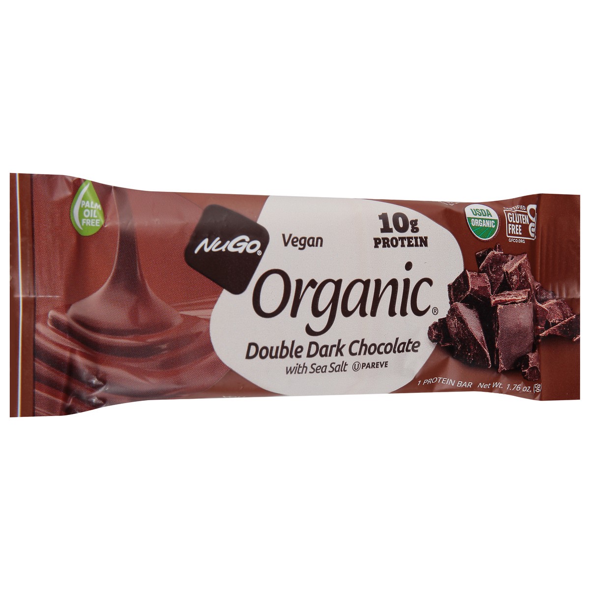 slide 2 of 9, Nugo Nutrition Bar Bar Double Dark Chocolate Org, 1.76 oz