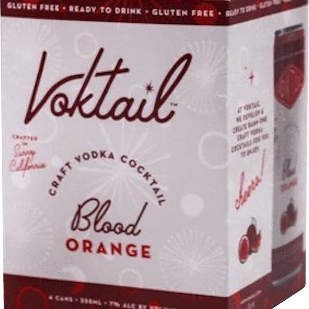 slide 1 of 1, Voktail Blood Orange, 4 ct; 12 oz