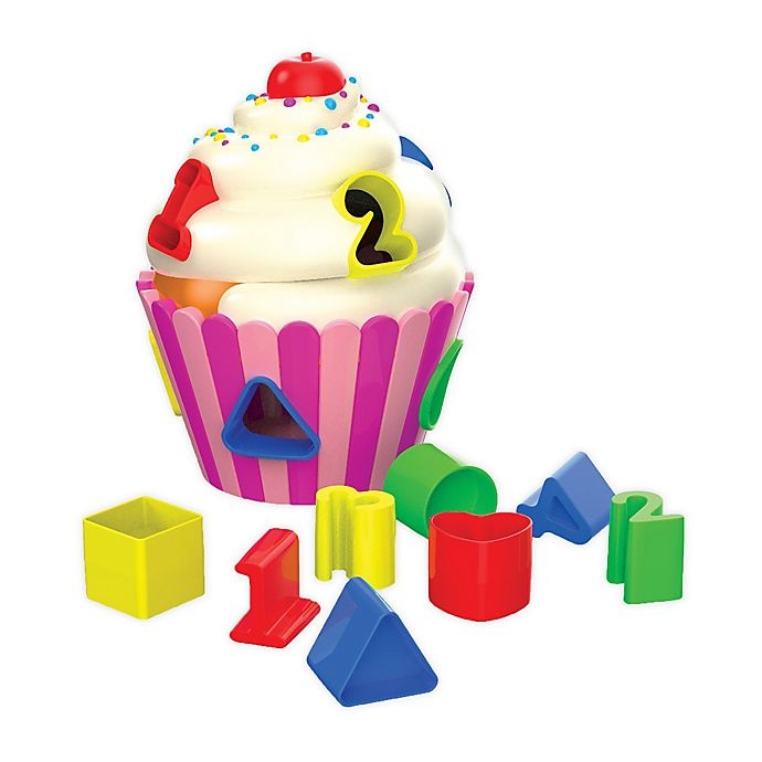 slide 1 of 2, The Learning Journey Cupcake Shape Sorter, 9 ct