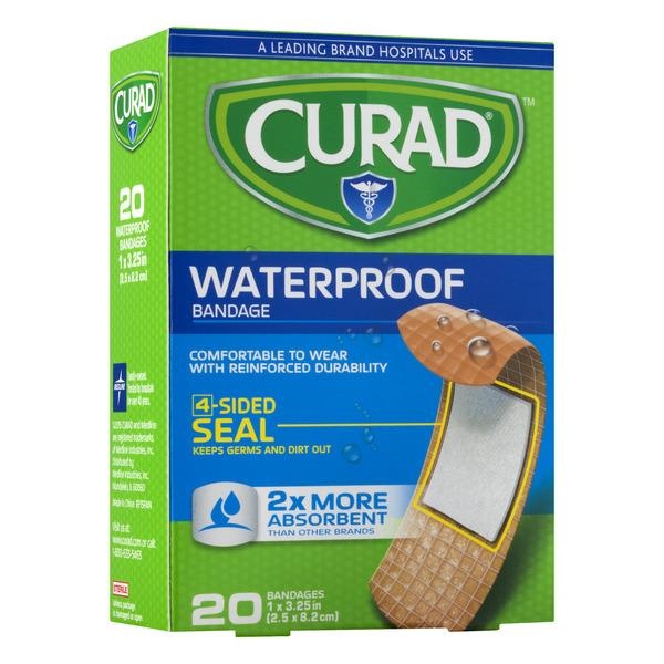 slide 1 of 1, Curad Plastic Strip Waterproof, 20 ct