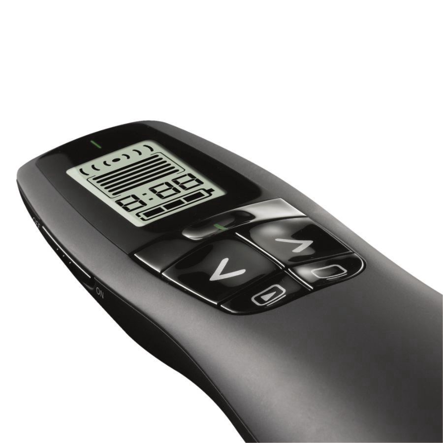 slide 3 of 5, Logitech R800 Professional Presenter, Black, 910-001350, 1 ct