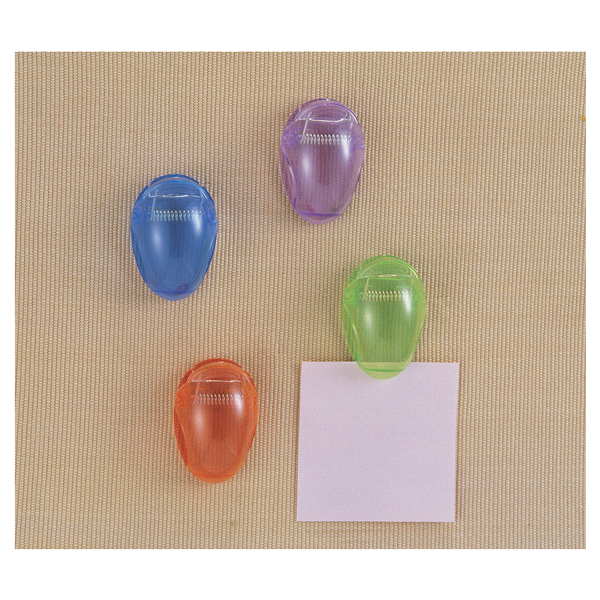 slide 1 of 1, Officemate Cubicle Clips Standard Translucent, 4 ct