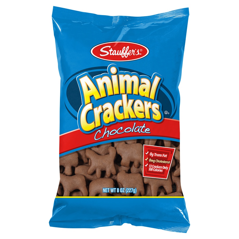 slide 1 of 1, Stauffer's Chocolate Animal Crackers, 8 oz