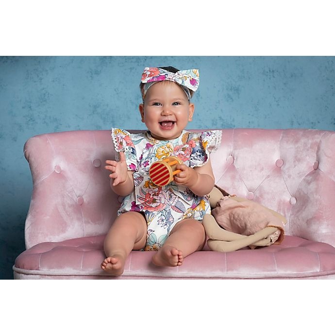 slide 4 of 7, Kidding Around Bow romper and headband Set, 1 ct