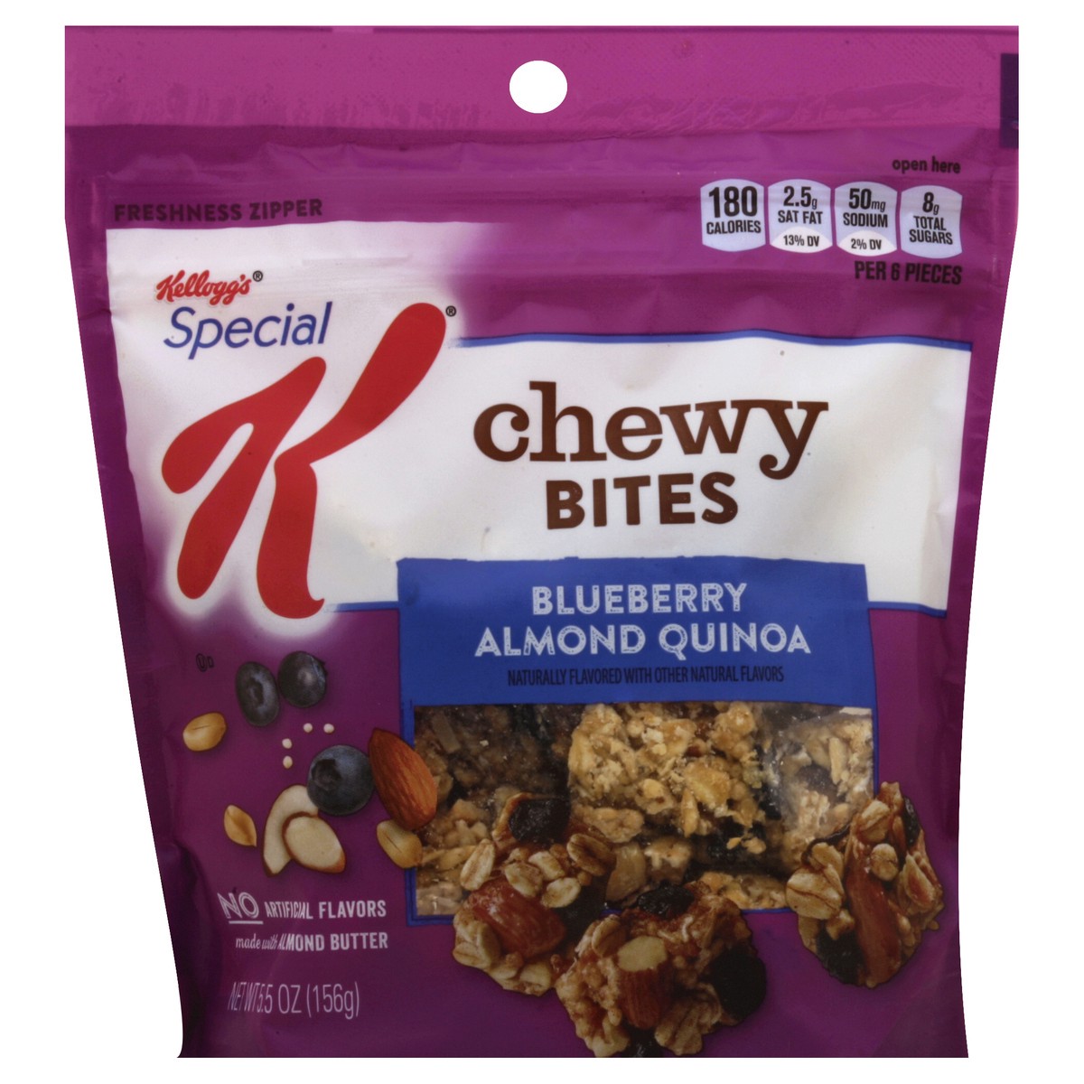 slide 2 of 8, Special K Kellogg's Special K Blueberry Almond Quinoa Nourish Bites, 5.5 oz