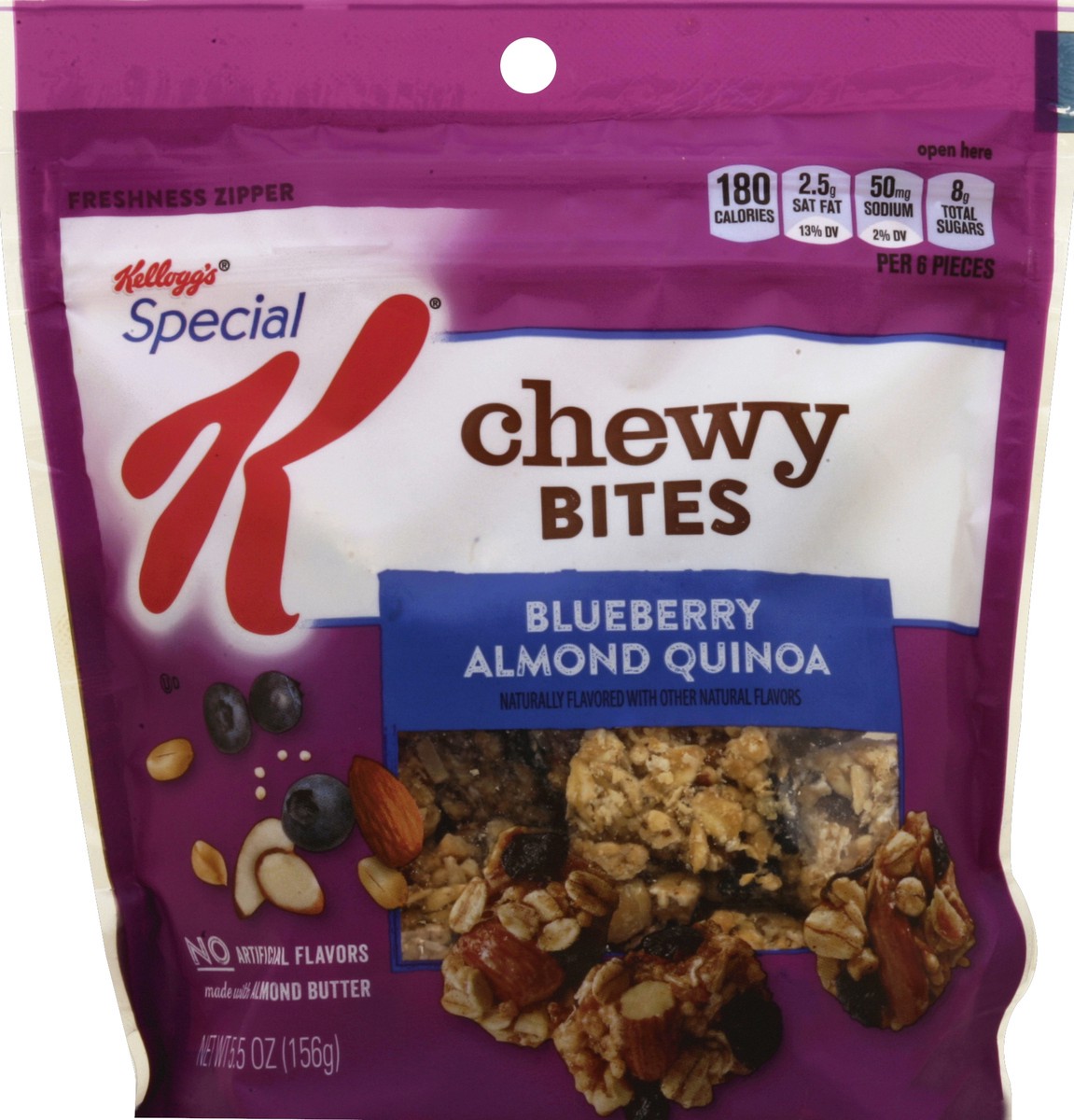 slide 1 of 8, Special K Kellogg's Special K Blueberry Almond Quinoa Nourish Bites, 5.5 oz