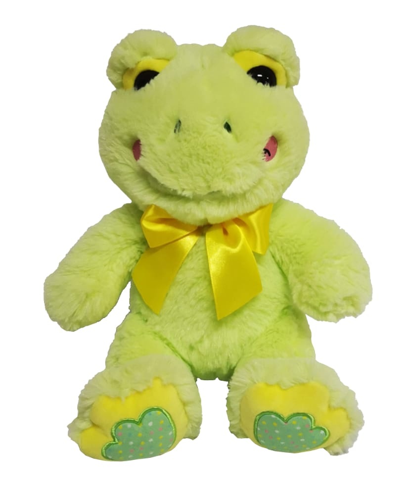 slide 1 of 1, Holiday Home Plush Frog With Bow - Green, 1 ct