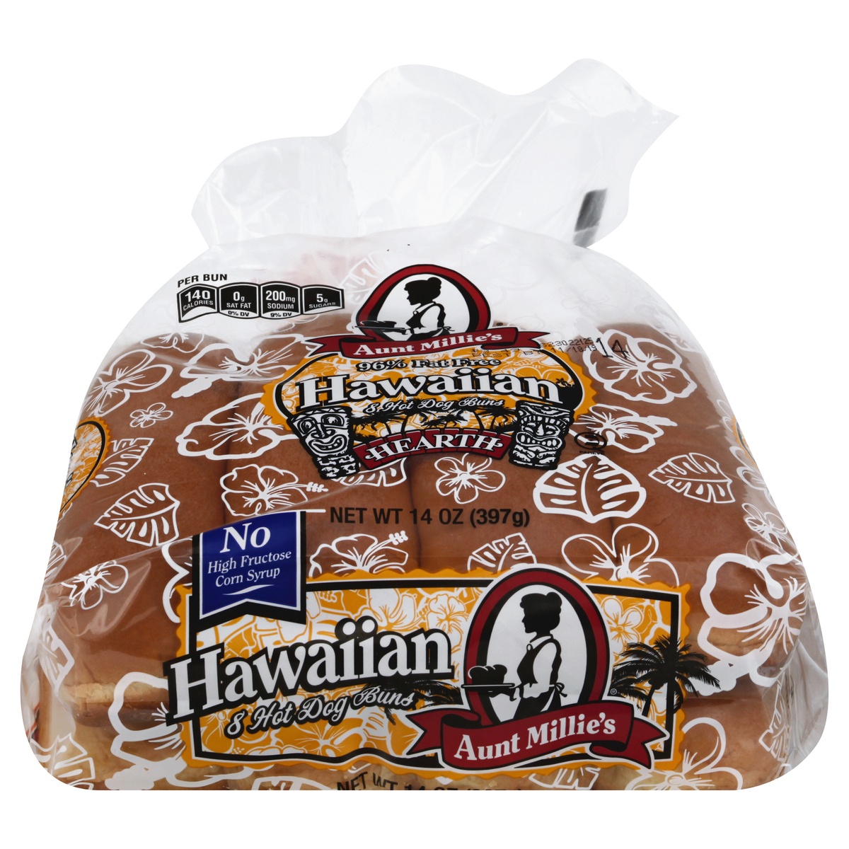 slide 1 of 1, Aunt Millie's 96% Fat Free Hawaiian Hot Dog Buns, 8 ct; 12.5 oz