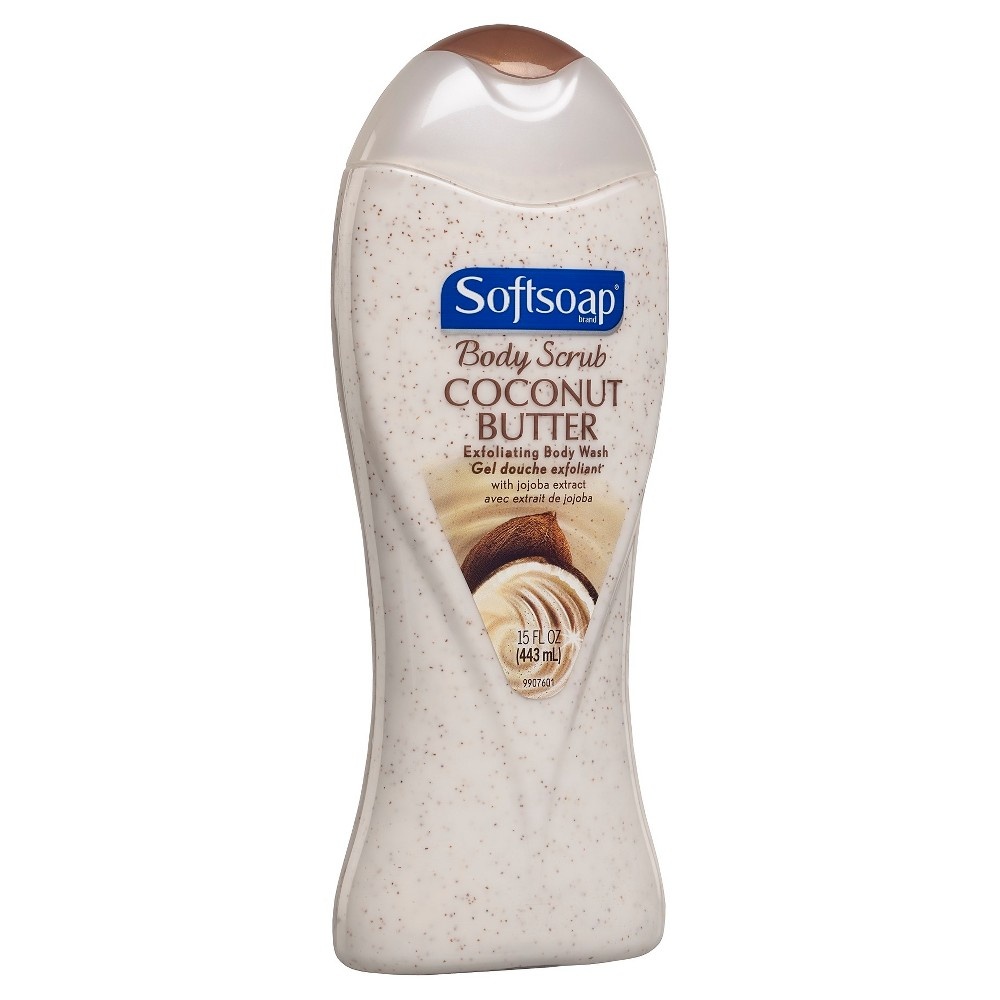 slide 2 of 4, Softsoap Coconut Butter Exfoliating Body Scrub, 15 fl oz