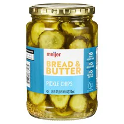 Meijer Bread & Butter Pickle Chips, 24 Oz