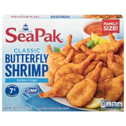 SeaPak Classic Golden Crispy Butterfly Shrimp Family Size 18 oz