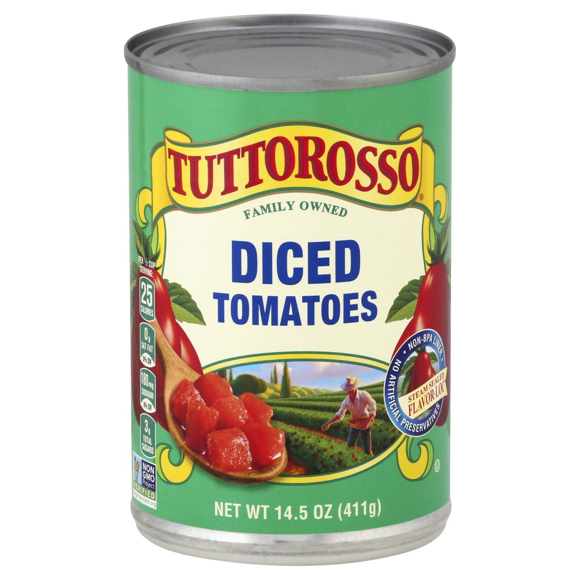 slide 1 of 7, Tuttorosso No Salt Added Diced Tomatoes, 14.5 oz