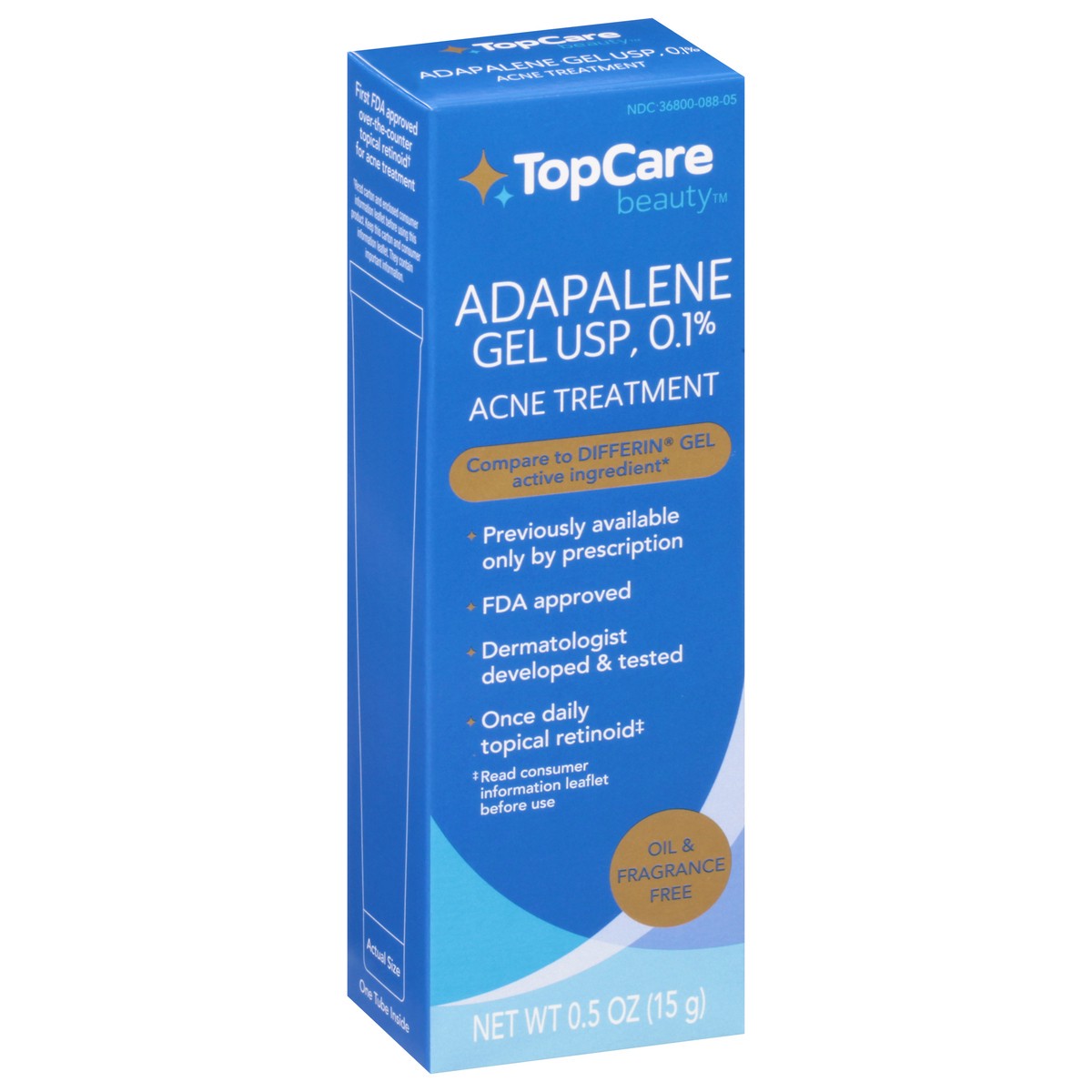 slide 7 of 9, TopCare Top Care Topcare Beauty Adapalene Gel Acne Treatment, 0.5 oz