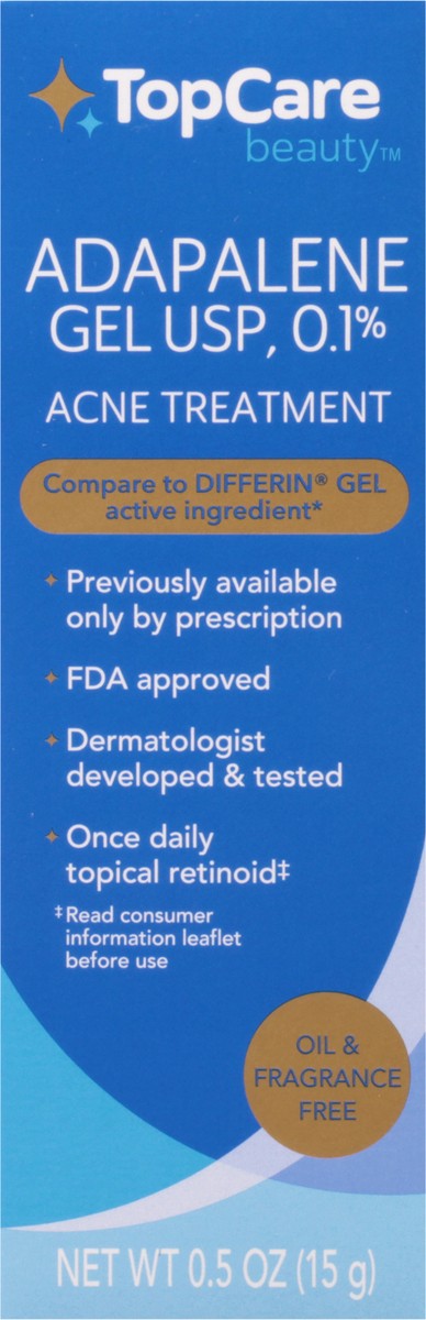 slide 5 of 9, TopCare Top Care Topcare Beauty Adapalene Gel Acne Treatment, 0.5 oz