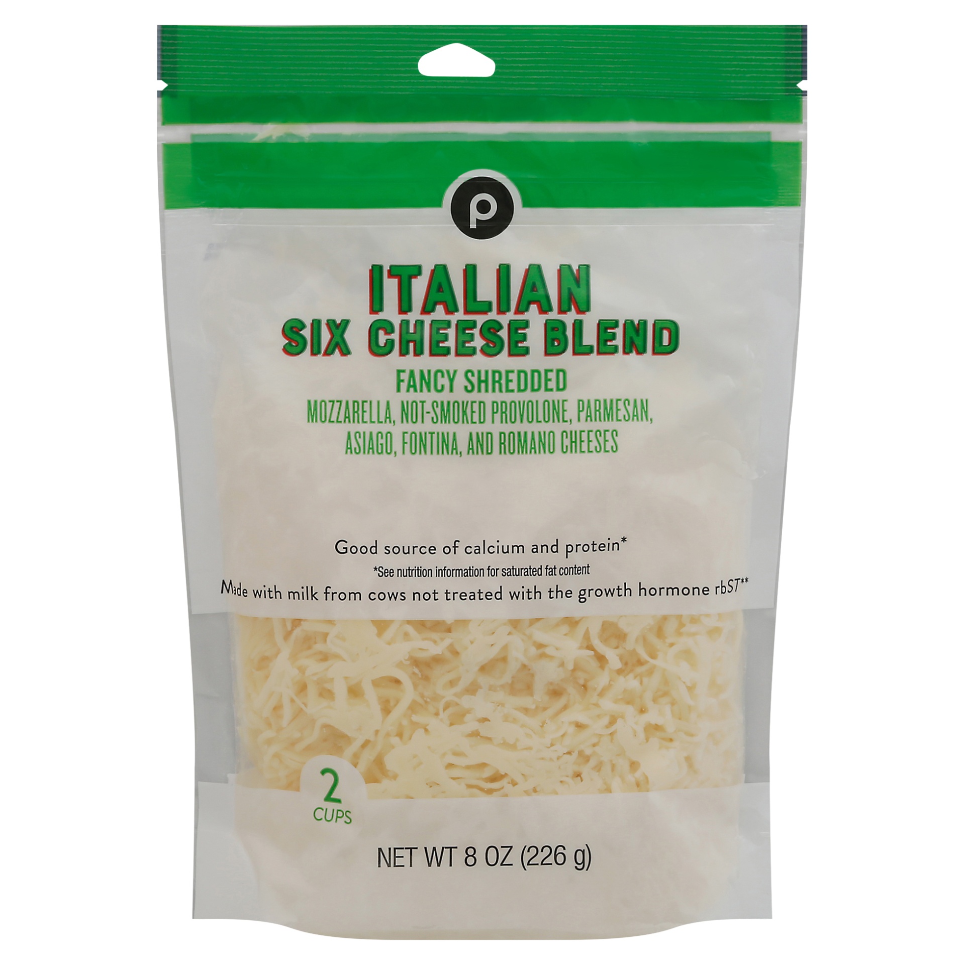 slide 1 of 1, Publix Italian Six Cheese Blend Fancy Shredded Cheese, 8 oz