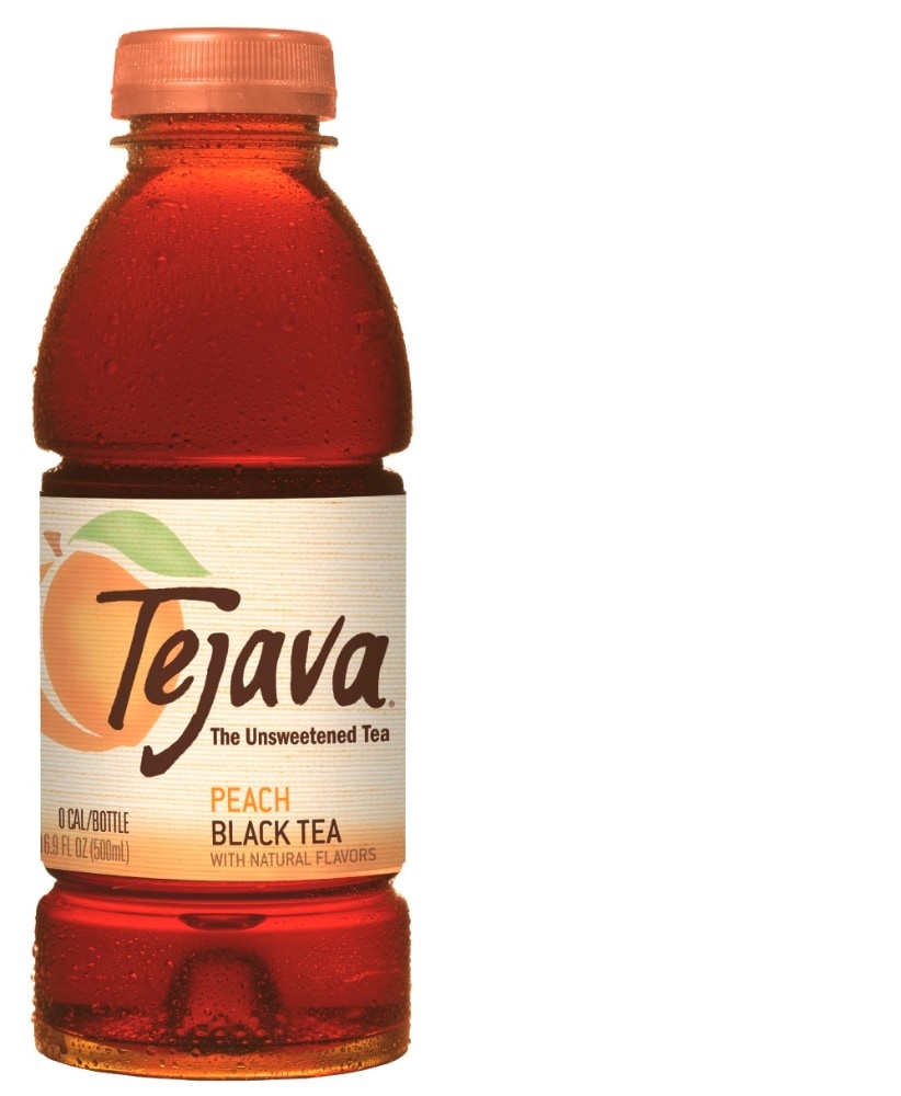 slide 1 of 1, Tejava Unsweetened Peach Black Tea, 16 oz