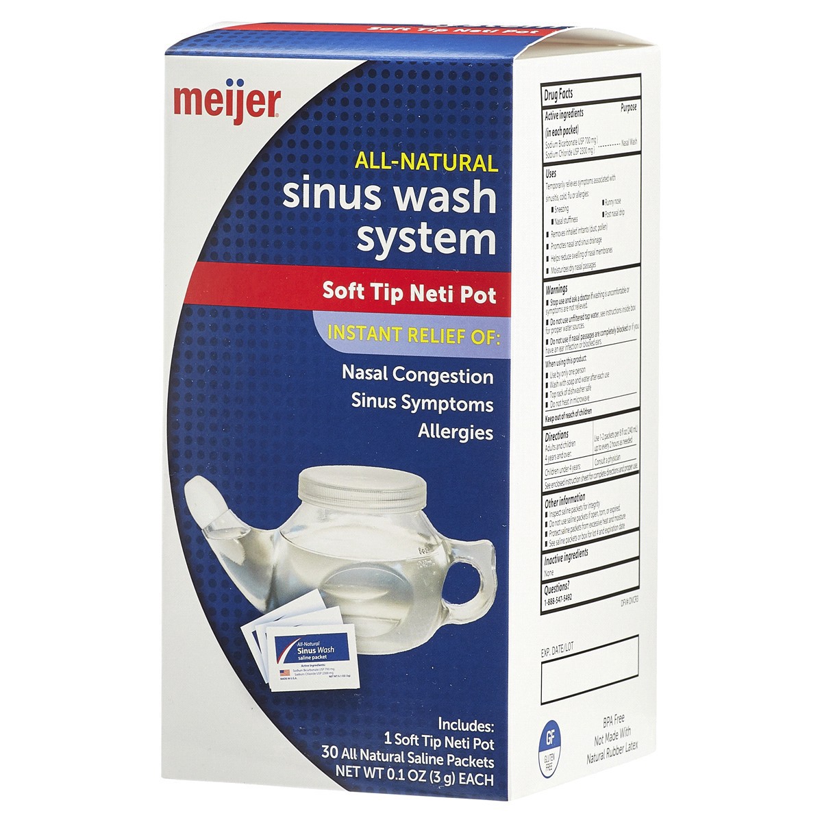 slide 9 of 29, Meijer Sinus Wash NetiPot Kit, 1 ct