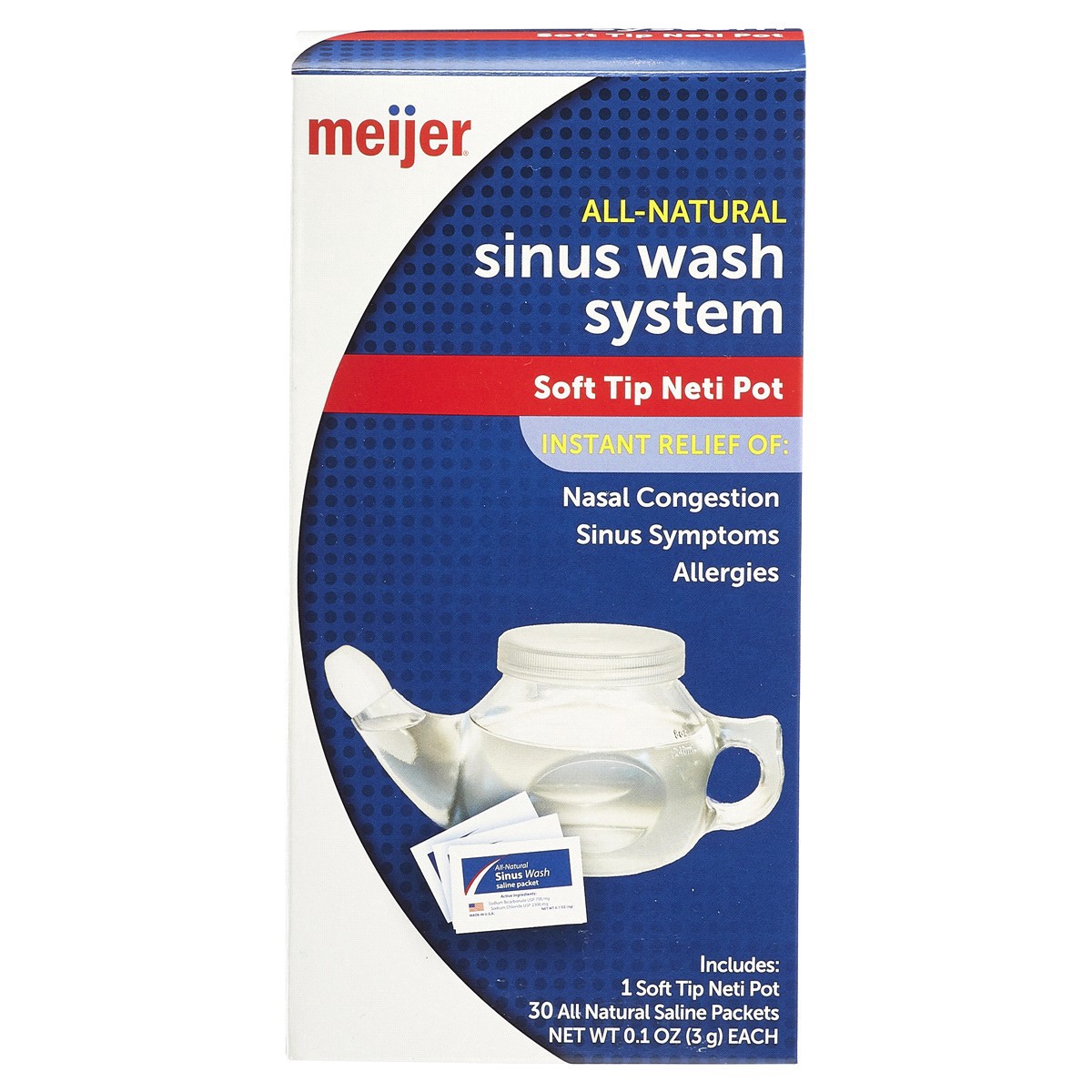 slide 1 of 29, Meijer Sinus Wash NetiPot Kit, 1 ct