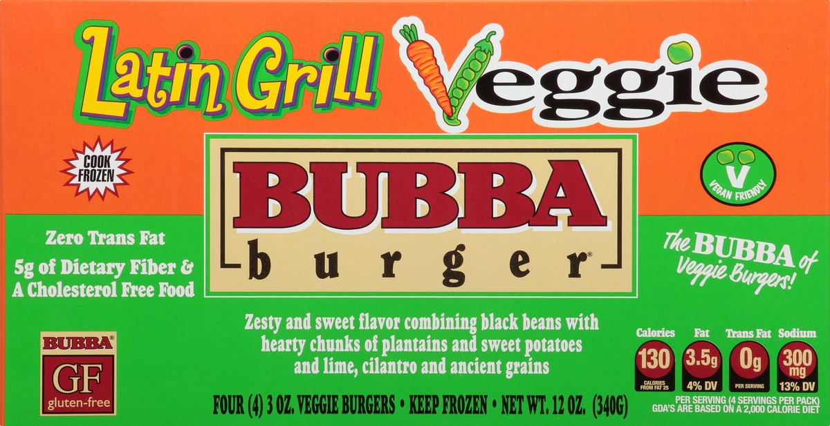 slide 6 of 9, Bubba Burger Latin Grill Veggie - 12 OZ, 12 oz