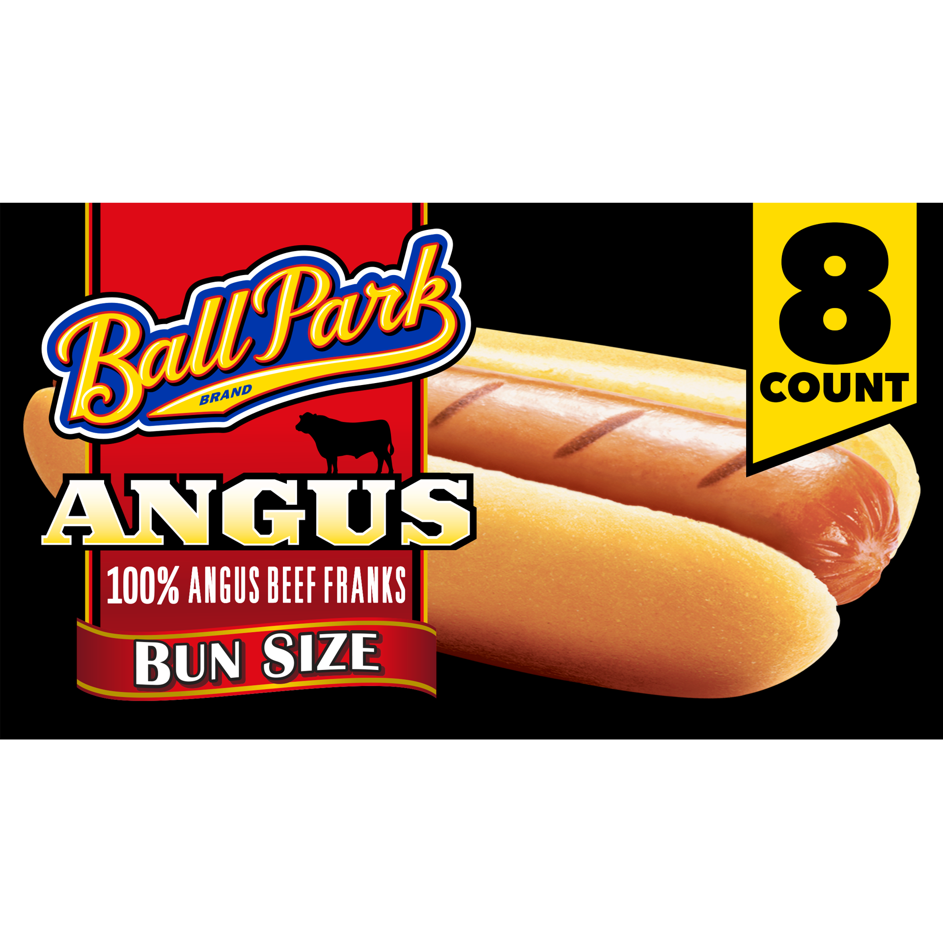 slide 1 of 4, Ball Park Bun Length Hot Dogs, Angus Beef, 8 Count, 8 ct; 14 oz