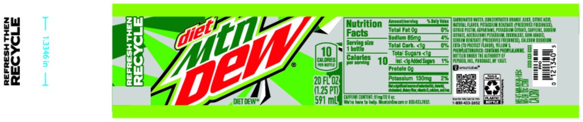 slide 4 of 10, Mountain Dew Diet Soda Citrus 20 Fl Oz, 20 fl oz