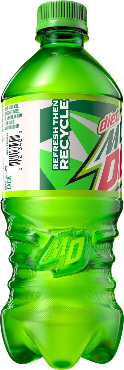 slide 10 of 10, Mountain Dew Diet Soda Citrus 20 Fl Oz, 20 fl oz