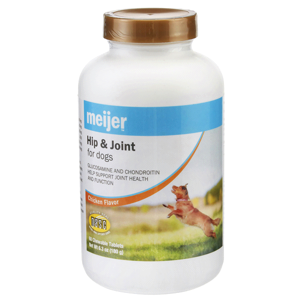 slide 1 of 1, Meijer Dog Glucosamine Ds + Lvl 2 Tab Timed Release Tablet, 60 ct