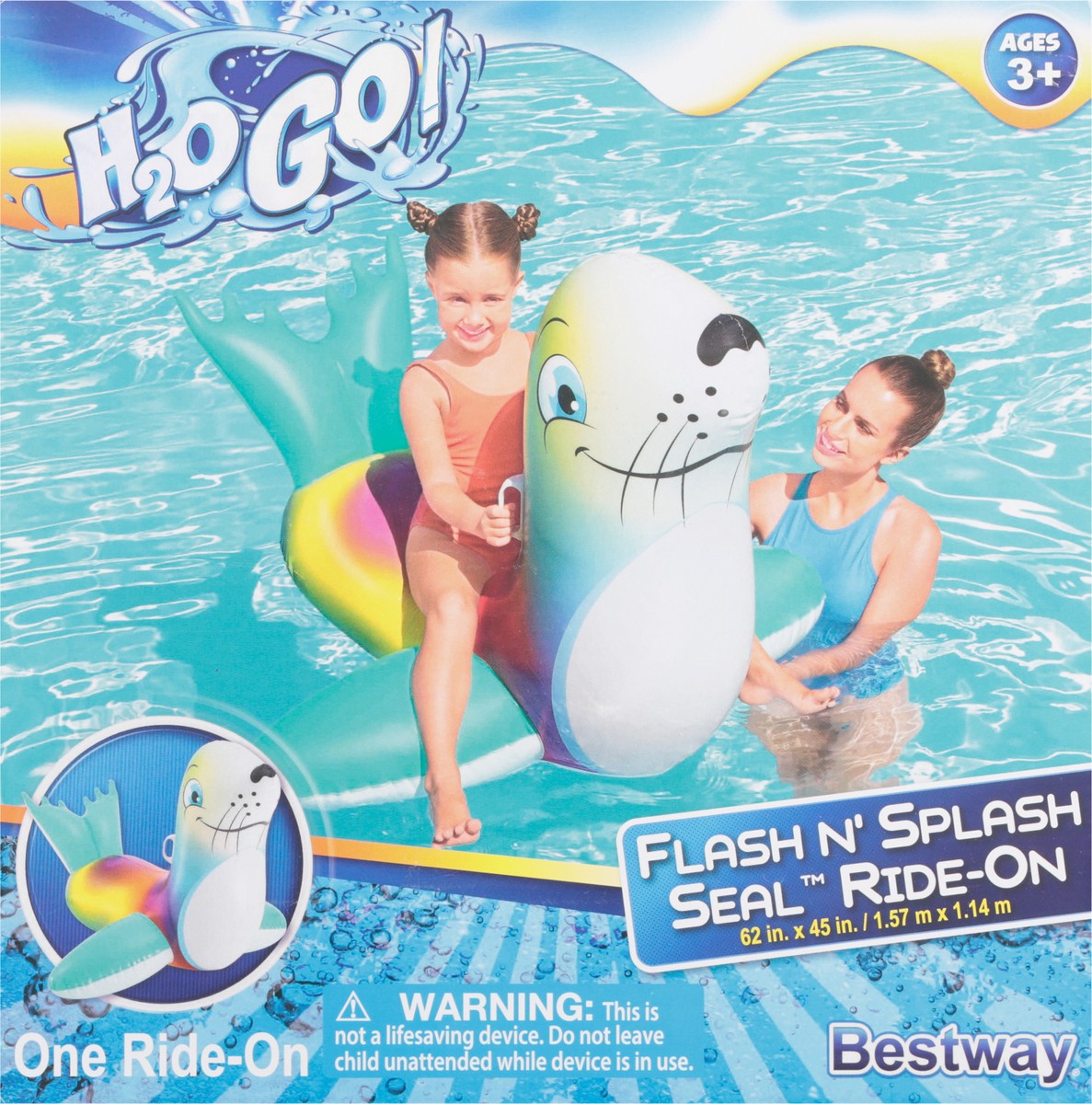 slide 2 of 9, H2O GO! Flash N' Splash Seal Ride-On 1 ea, 1 ct