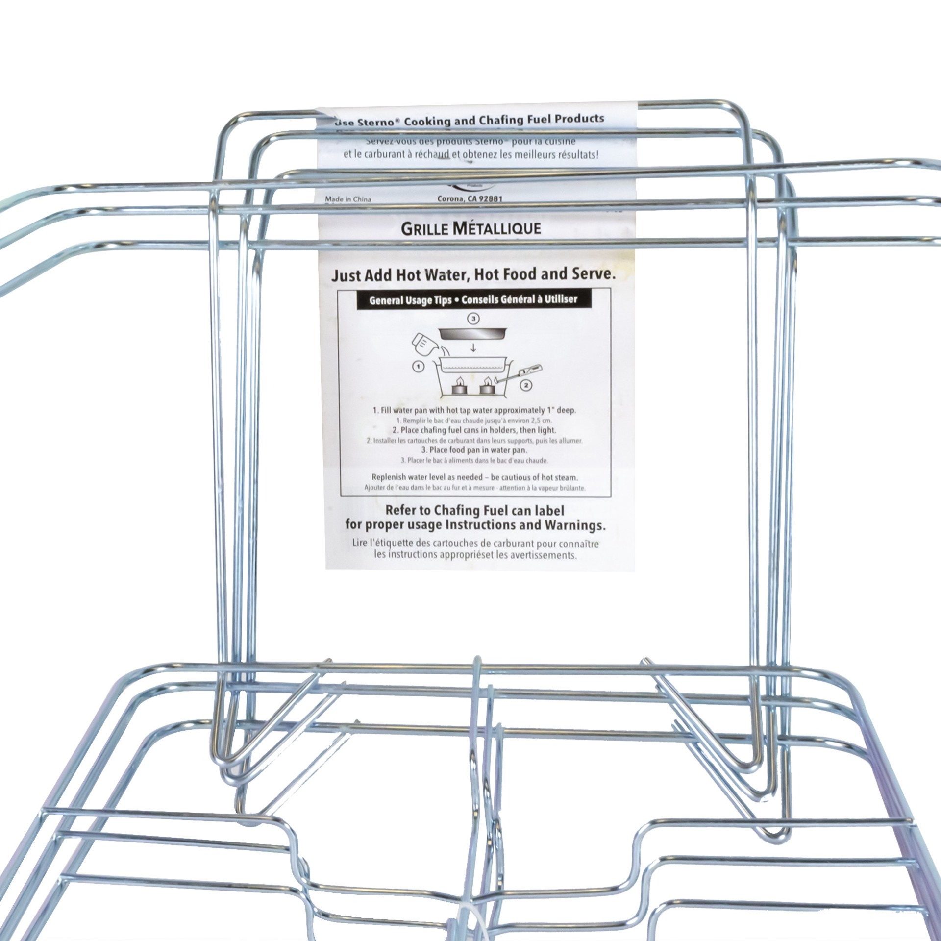 slide 2 of 2, Sterno Chrome Wire Chafing Stand, 3 ct