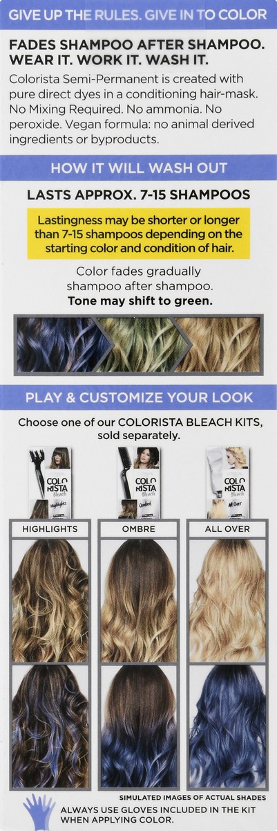 slide 5 of 12, Colorista Indigo 500 Semi-Permanent Hair Color 4 oz, 4 oz