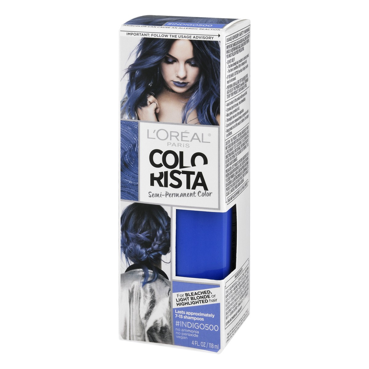 slide 8 of 12, Colorista Indigo 500 Semi-Permanent Hair Color 4 oz, 4 oz