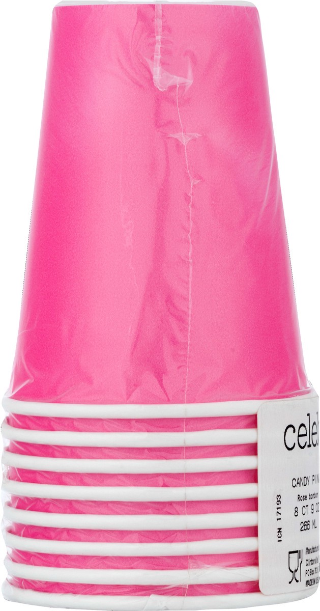 slide 6 of 9, Celebrations 9 Ounce Candy Pink Cups 8 ea, 8 ct
