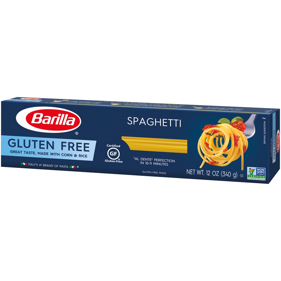 slide 4 of 8, Barilla Gluten Free Spaghetti Pasta, 12 oz