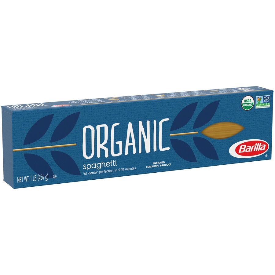 slide 2 of 8, Barilla Organic Spaghetti Pasta, 16 oz