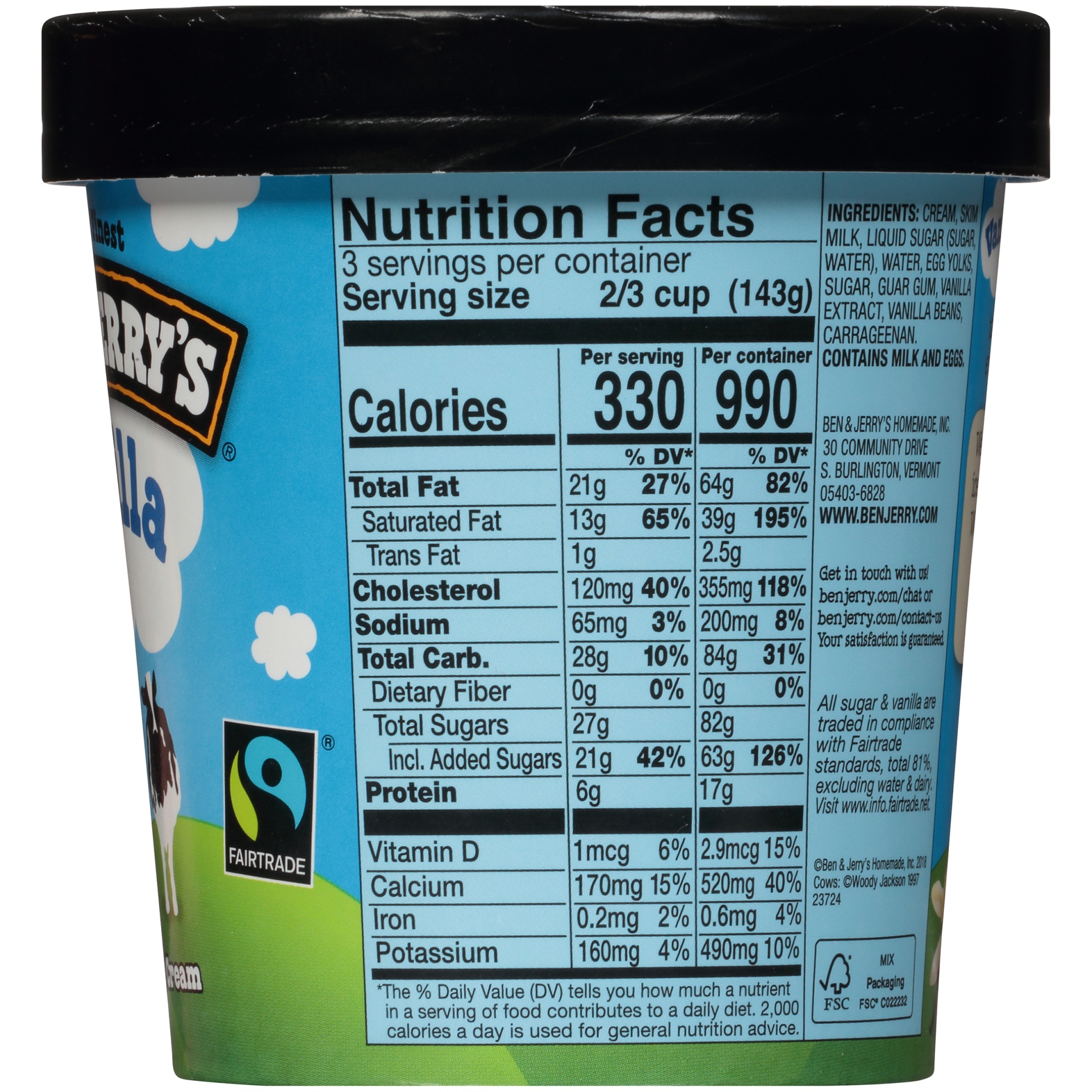 Ben And Jerrys Vanilla Ice Cream 16 Oz Shipt 