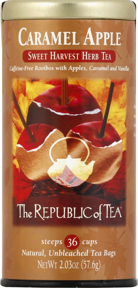 slide 1 of 1, The Republic of Tea Rep Tea Caramel Apple - 36 ct, 36 ct