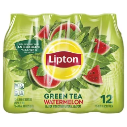 Lipton Green Tea Watermelon Flavor - 12 ct; 16.9 fl oz