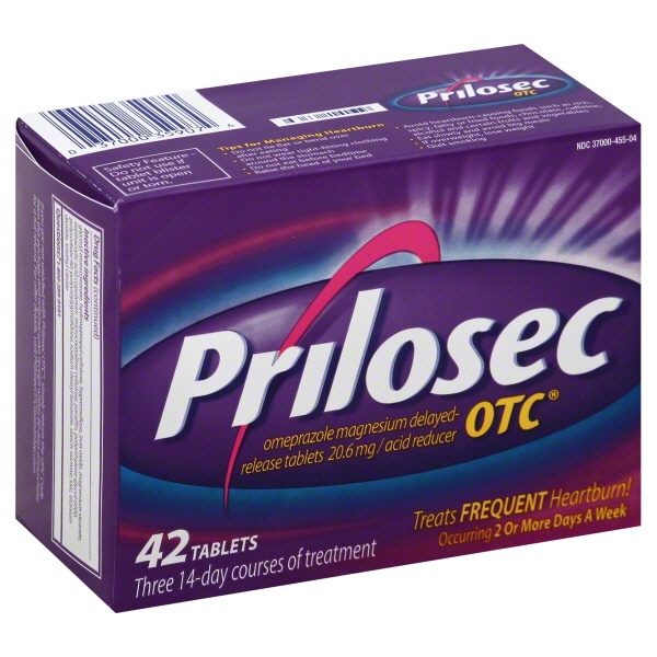 slide 1 of 1, Prilosec Acid Reducer Tablets, 42 ct