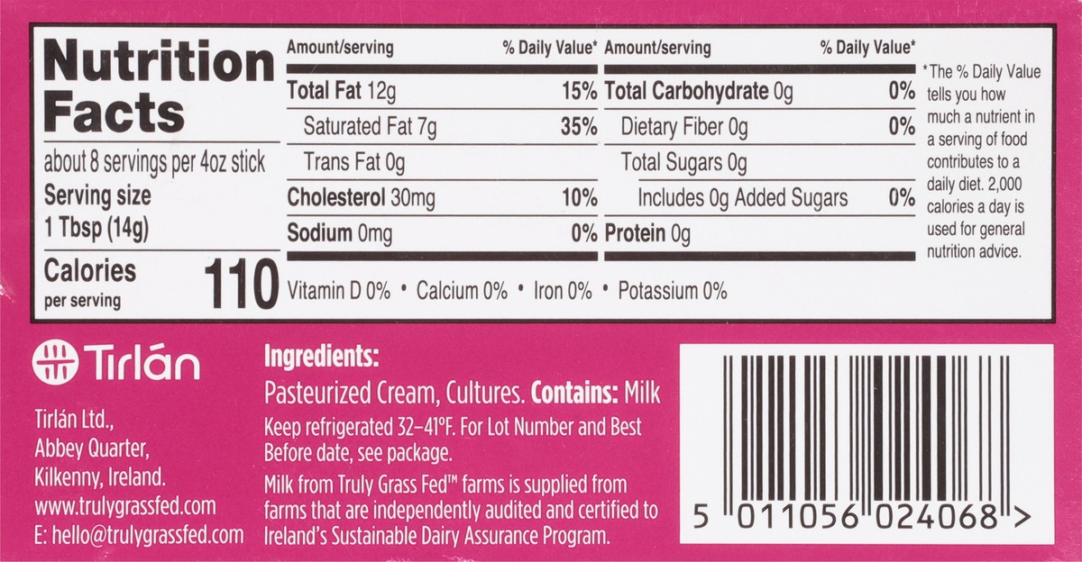 slide 13 of 14, Truly Grass Fed Natural Creamy Unsalted Butter 4 Sticks, 4 ct