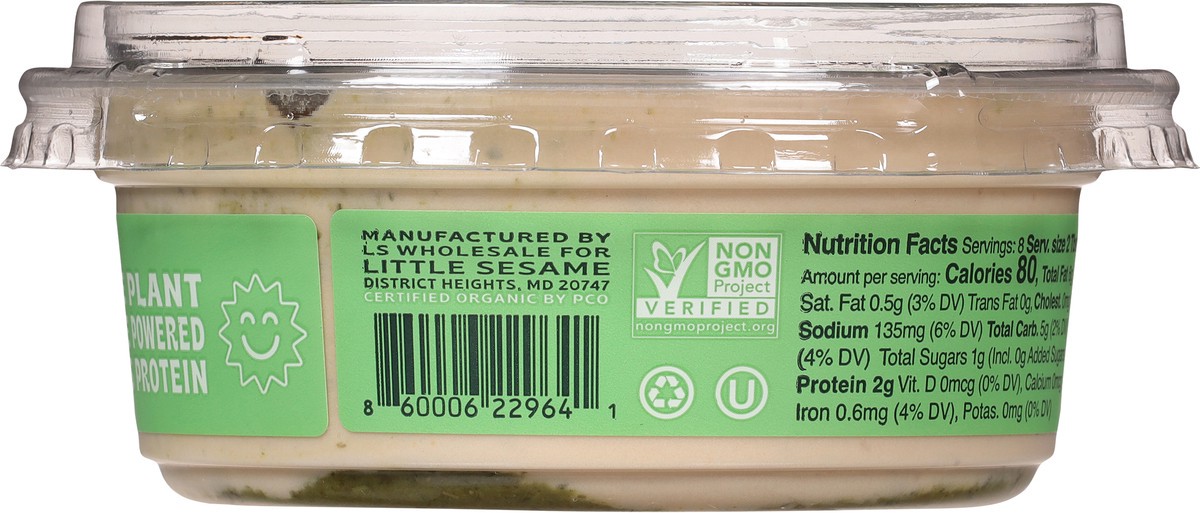 slide 14 of 14, Little Sesame Herby Jalapeno Hummus 8 oz, 8 oz