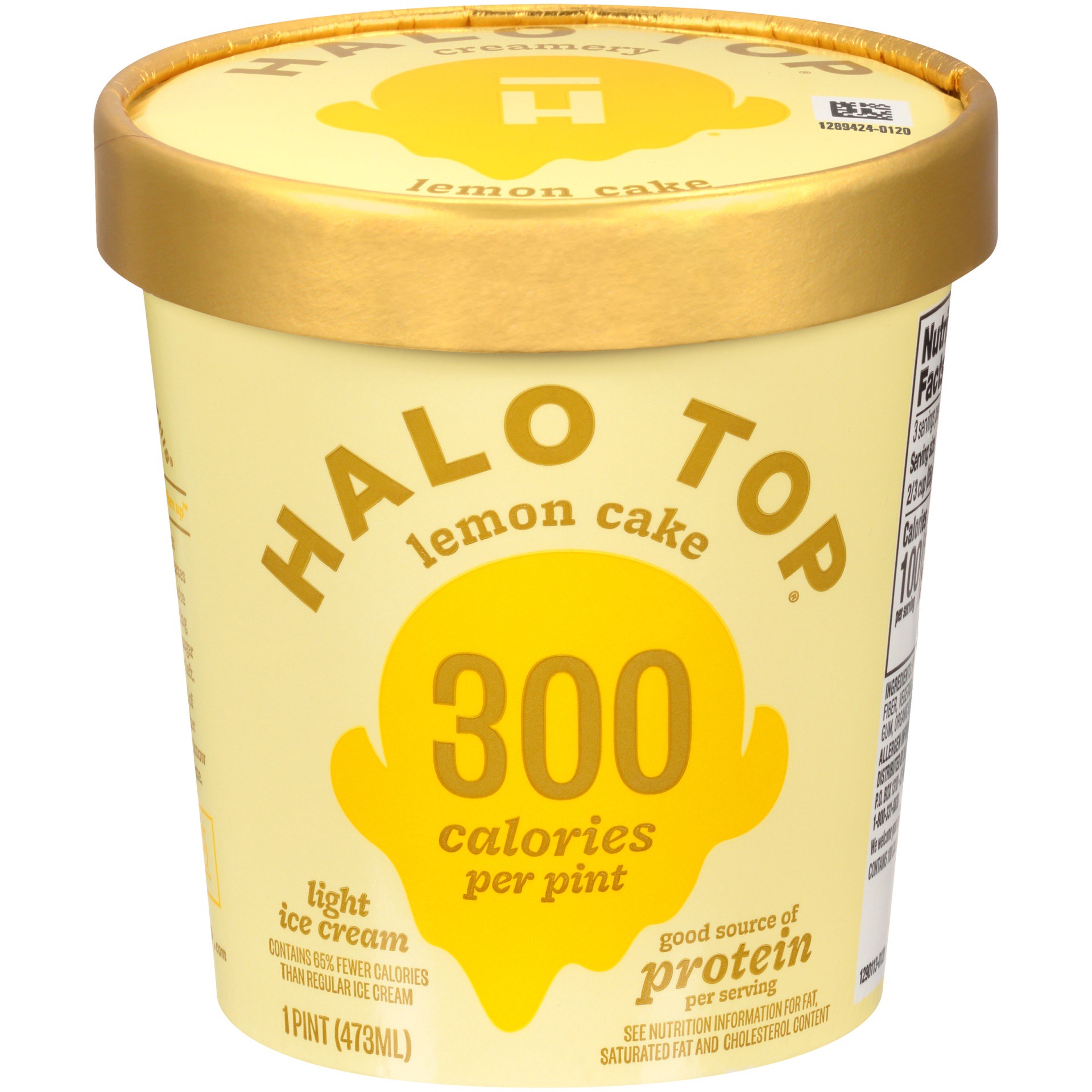 slide 2 of 7, Halo Top Creamery Lemon Cake Ice Cream, 1 pint