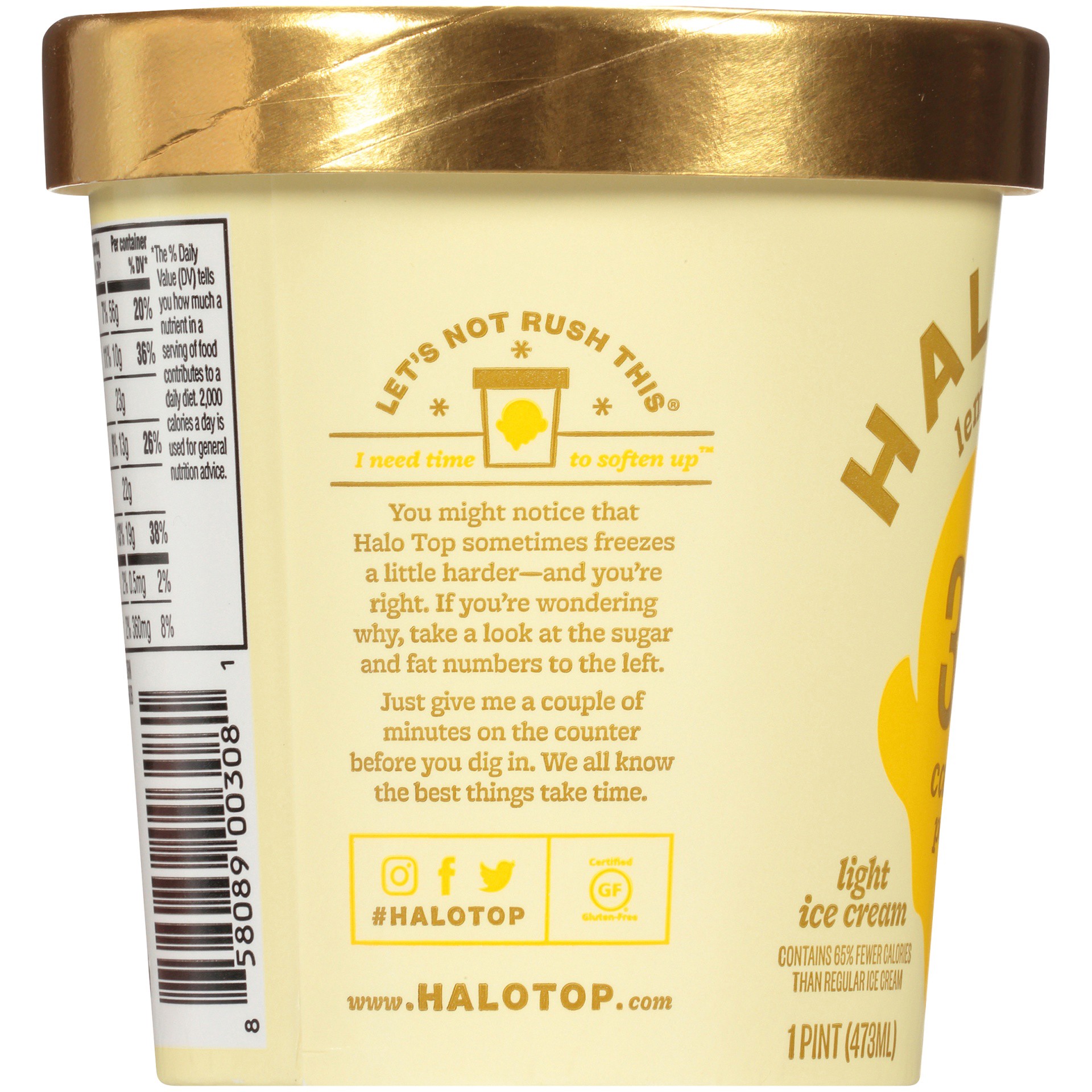 slide 4 of 7, Halo Top Creamery Lemon Cake Ice Cream, 1 pint